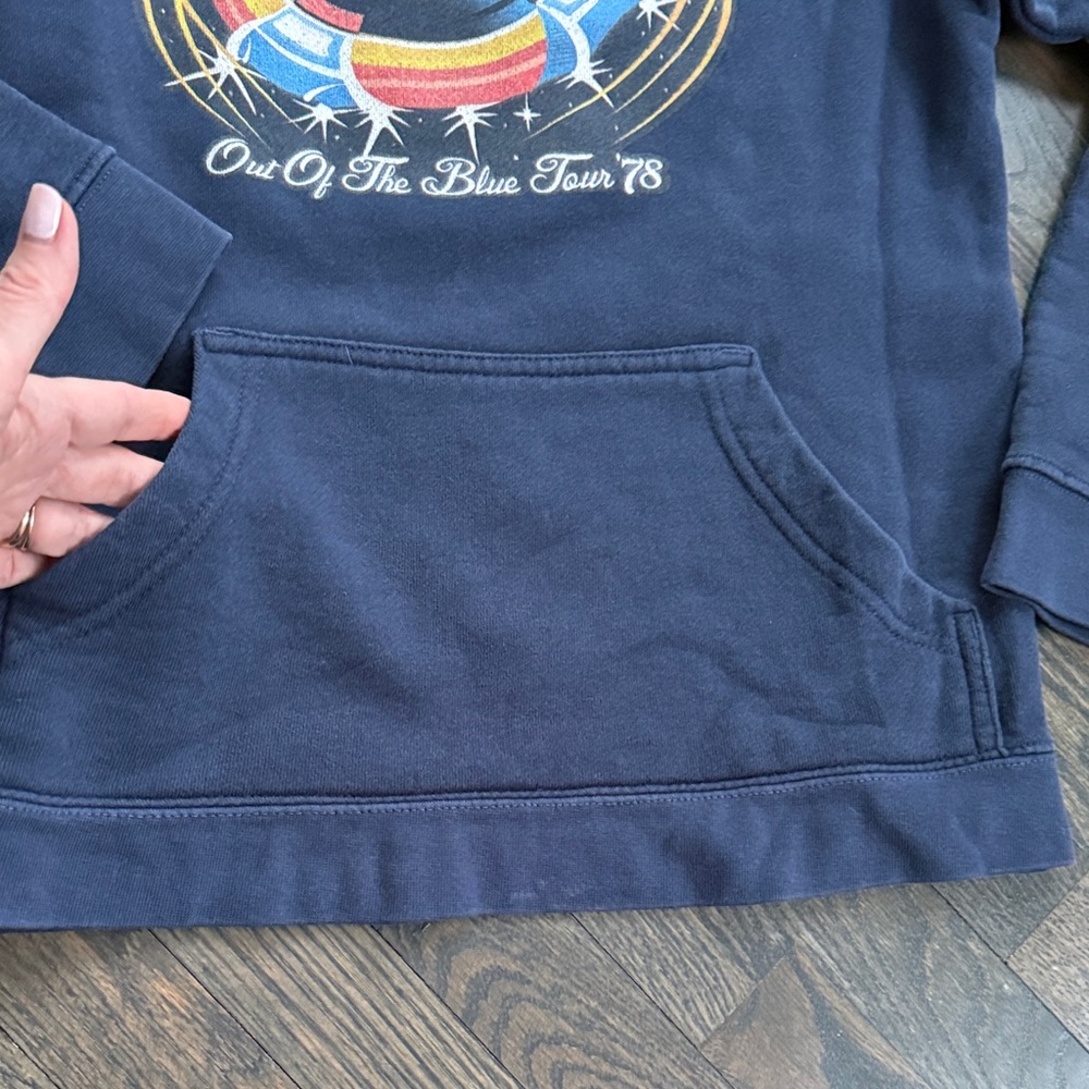 Electric Light Orchestra ELO “Out of the Blue Tour 78” Navy Blue Pullover Hoodie - Picture 8 of 16